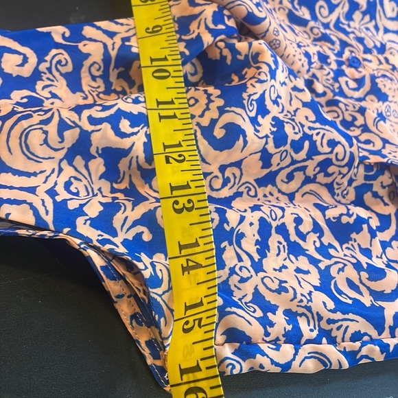 Francesca’s Blue, Peach,Romper, short set onsie,halter, button up, size small - Picture 8 of 16